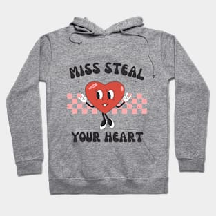 "Miss Steal", a cartoon character with blinking eyes Hoodie